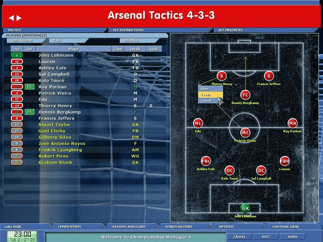 Championship Manager 5 screenshot 5 for Xbox